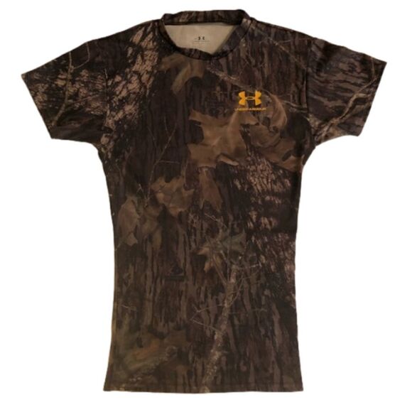 Under Armour Men’s  Mossy Oak Camo Short Sleeve Shirt Sz S - Picture 1 of 7